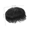 PartyKindom Lightweight Male Hair for Bald Spots Short Straight Wig for Middle Aged Men Invisible Seamless Toupee Hair Replacement for Natural Look view 2