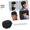PartyKindom Lightweight Male Hair for Bald Spots Short Straight Wig for Middle Aged Men Invisible Seamless Toupee Hair Replacement for Natural Look view 3