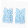 NOLITOY Cat Ear Hair Drying Towel, Quick Dry Coral Fleece Cap for Travel view 3