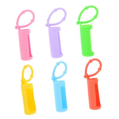 Beaupretty 6pcs Silicone Roller Bottle Protective Covers Essential Oil Sleeve Slip Bright Colors for Travel Storage and Carrying Cases