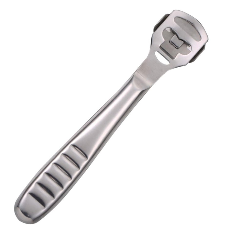 VALICLUD Stainless Steel Foot Callus Remover Kit with Blades Ergonomic Pedicure Tool for Hard Skin Removal Portable Foot File and Callus Shaver Set for Professional and Home Use