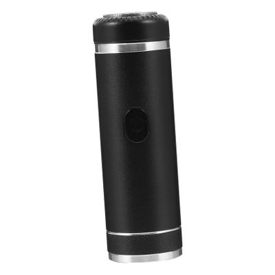 COOLHIYA USB Rechargeable Electric Shaver for Men and Women Titanium Alloy Self Sharpening Blade Trimmer Fully Washable Wet Dry Razor Portable Compact Design with USB Charging Cable Black
