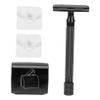 Didiseaon Old Style Double Sided Manual Safety Razor Beard Shaving Tool for Men Handle with Stand and Blade Storage Box Skin Friendly Grooming Kit for Smooth Shave view 1