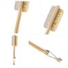 CATIEBYE Handle Exfoliator Foot Scrubber with Natural Bristle Brush and Pumice Stone Combo for Safe Callus Removal Pedicure Supplies to Clean and Smooth Hard Heels Spa Massage Tool for Feet view 3