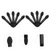 COOLHIYA 10pcs Disposable Dual Sided Eyeshadow Sponge Brushes Black Handle Oval Tips Makeup Tool Kit for Travel Parties Daily Use Easy to Carry and Apply view 3