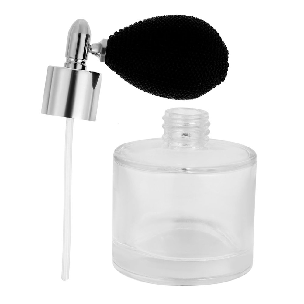 Outanaya Refillable Glass Perfume Bottle with Fine Mist Sprayer for Men and Women Leak Travel Atomizer Compact Transparent Cylinder for and Handbag Carry Random Color
