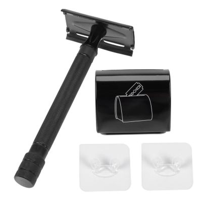 Beaupretty Vintage Double Sided Manual Razor Portable Beard Trimming Tool Shaving Kit for Men Comfortable Shave Fathers and Birthdays
