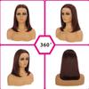 10 Inch Reddish Brown Short Bob Wig Human Hair Glueless Wigs Human Hair Pre Plucked 180% Density Reddish Brown 13x4 transparent Lace Front Wigs for Women Straight Lace Front Bob 33# Color view 2