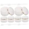 6 Pack 90ml PP Cream Jars with Spoon, Leak-Proof White Travel Containers view 1