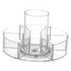 ASAKKURA Rotating Cosmetic Organizer Tray with Divided Compartments Thickened Makeup and Spice Rack for Bathroom Kitchen Countertop Dresser Storage and Desktop Cabinet Organization view 1