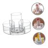 ASAKKURA Rotating Cosmetic Organizer Tray with Divided Compartments Thickened Makeup and Spice Rack for Bathroom Kitchen Countertop Dresser Storage and Desktop Cabinet Organization view 2