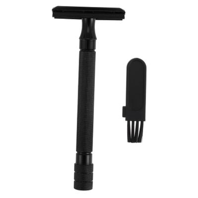 Beaupretty Premium Manual Safety Razor for Men Reusable Double Edge Facial Shaver with Rust Resistant Metal Handle Balanced Design for Close and Comfortable Shaving Easy Blade Replacement