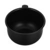 VICASKY Men's Shaving Soap Bowl with Handle Alloy Foam Container for Home and Barber Shop Compact Lightweight Shave Cup for Mixing and Facial Mud Stylish Black Grooming Accessory view 1