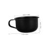 VICASKY Men's Shaving Soap Bowl with Handle Alloy Foam Container for Home and Barber Shop Compact Lightweight Shave Cup for Mixing and Facial Mud Stylish Black Grooming Accessory view 2