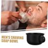 VICASKY Men's Shaving Soap Bowl with Handle Alloy Foam Container for Home and Barber Shop Compact Lightweight Shave Cup for Mixing and Facial Mud Stylish Black Grooming Accessory view 3