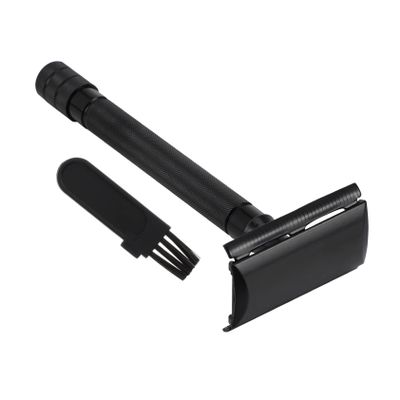 VALICLUD Manual Beard Shaver Safety Razor with Slip Handle Double Sided Cutter for Precise Facial Grooming Men and Women