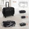 Rolling Makeup Train Case with Large Makeup CaseProfessional Makeup Artist Traveling Bag with 7 Small Clear Bags, Cosmetology Case on Wheels, Adjustable Dividers for Cosmetics Makeup Brushes Toiletry view 3