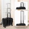 Rolling Makeup Train Case with Large Makeup CaseProfessional Makeup Artist Traveling Bag with 7 Small Clear Bags, Cosmetology Case on Wheels, Adjustable Dividers for Cosmetics Makeup Brushes Toiletry view 4