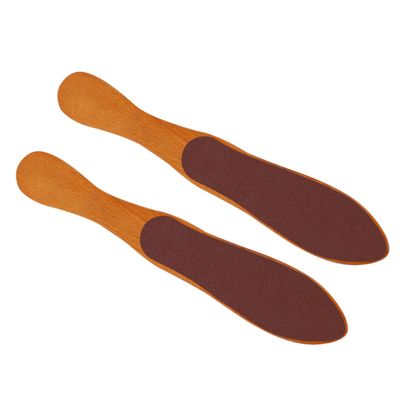 VALICLUD 2pcs Double Sided Wood Pedicure Tool Bottle Shaped Foot Brush Callus Remover for Women Professional Home Use Foot Grinding Tool