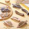 10 Pcs French Flat Hair Clips for Women, 3 Styles Lay Flat Claw Clips Non-slip Matte Hair Claws for Thin Thick Hair view 3