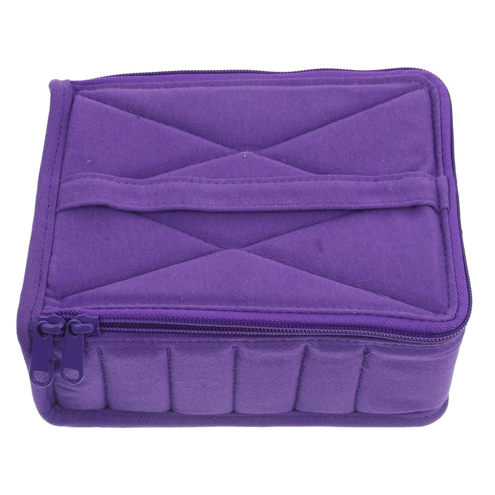 Baluue Purple Essential Oil Storage Bag Organizer with Upright Bottle Compartments Thick Fabric Protection Travel Cosmetic Container for Carrying Up to Bottles Random Color