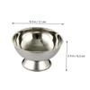 CALLARON Stainless Steel Footed Shaving Bowl for Men Large Capacity Shave Mug with Stable Base Comfortable Grip Design for Easy Lathering and Gift Giving view 2