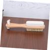 FRCOLOR Double Sided Pumice Foot Brush with Bristles Callus Remover Scraping Plate for Dead Skin Removal Portable Pedicure Tool for Smooth Heels and Feet Care view 3