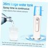 FRCOLOR Portable Mini Nano Mist Facial Steamer Rechargeable Handheld Face Sprayer with Cool Moisturizing Spray for Skin Care Abs Material Non Slip Grip White view 2