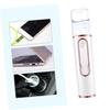 FRCOLOR Portable Mini Nano Mist Facial Steamer Rechargeable Handheld Face Sprayer with Cool Moisturizing Spray for Skin Care Abs Material Non Slip Grip White view 4