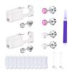 AVYRING Ear Piercing Kit, Ear Piercing Gun with Opal Pearl Earrings Studs, Disposable Ear Piercing Kit, Hypoallergenic Ear Piercing Gun Kit Self at Home, 20g Flat Back Ear Piercing Earrings Pink view 1