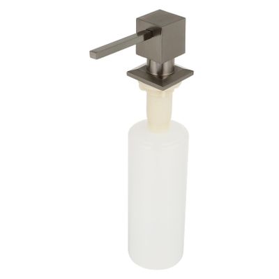 Hemobllo Refillable Manual Liquid Soap Dispenser with Stainless Steel Pump Head Tall Plastic Bottle for Bathroom Vanity Kitchen Sink Countertops Reusable Hand Soap and Lotion Pump