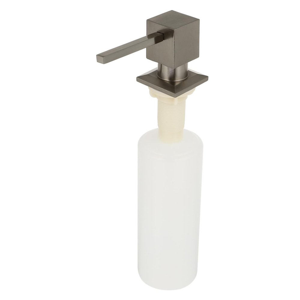 Hemobllo Refillable Manual Liquid Soap Dispenser with Stainless Steel Pump Head Tall Plastic Bottle for Bathroom Vanity Kitchen Sink Countertops Reusable Hand Soap and Lotion Pump