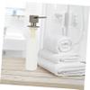 Hemobllo Refillable Manual Liquid Soap Dispenser with Stainless Steel Pump Head Tall Plastic Bottle for Bathroom Vanity Kitchen Sink Countertops Reusable Hand Soap and Lotion Pump view 2