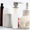 Hemobllo Refillable Manual Liquid Soap Dispenser with Stainless Steel Pump Head Tall Plastic Bottle for Bathroom Vanity Kitchen Sink Countertops Reusable Hand Soap and Lotion Pump view 3