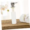 Hemobllo Refillable Manual Liquid Soap Dispenser with Stainless Steel Pump Head Tall Plastic Bottle for Bathroom Vanity Kitchen Sink Countertops Reusable Hand Soap and Lotion Pump view 4
