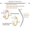 AVYRING Nose Piercing Kit Gold Horseshoe Nose Ring 18g Nose Piercing Gun Surgical Steel Nostril Piercings Kit with Rings & Nose Studs Dangling Nose Piercing Kits Disposable at Home Septum Rings Pink view 2