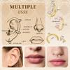 AVYRING Nose Piercing Kit Gold Horseshoe Nose Ring 18g Nose Piercing Gun Surgical Steel Nostril Piercings Kit with Rings & Nose Studs Dangling Nose Piercing Kits Disposable at Home Septum Rings Pink view 3