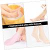 CATIEBYE Moisturizing Sebs Foot Socks for Dry Cracked Heels Softening Dead Skin and Repairing Cracks Elastic Breathable Sole Pads for Daily Use Pink XL view 2