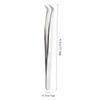 2Pcs Grafting Eyelashes Tweezer Fine Pointed Silver Metal Makeup Tools view 2