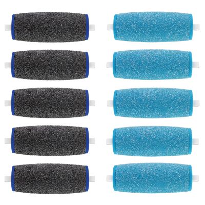10 Pack Replacement Roller Heads for amop-Pedi Perfect Refills Include 5 Extra Coarse & 5 Regular Coarse Replacement Heads Compatible with Amop Electronic Perfect Foot File