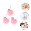 Anneome 3Pcs Cartoon Bath Mesh Shower Loofahs Exfoliating Body Scrubber Balls for Gentle Deep Cleansing and Skin Massage Soft Pink Bubble Sponge for Daily Bathroom Use view 3