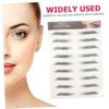 Beavorty 12pcs Eyebrow Transfer Stickers Hair Like Fake Eyebrow Tattoos Natural Look Reusable Black view 2