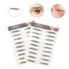 Beavorty 12pcs Eyebrow Transfer Stickers Hair Like Fake Eyebrow Tattoos Natural Look Reusable Black view 3