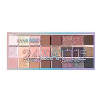 24 Color Nude Eyeshadow Palette with Matte and Shimmer Shades, Neutral Warm and Cool Tones Makeup Set, Long Lasting Blendable Powder for Natural or Smokey Eye Looks (#01)