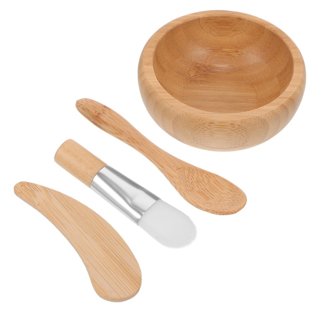 1Set DIY Facial Mask Mixing Bowl Women Skin Care Tool Kit with Bowl Stirring Stick Brush Spoon for Custom Mask Preparation and Giving