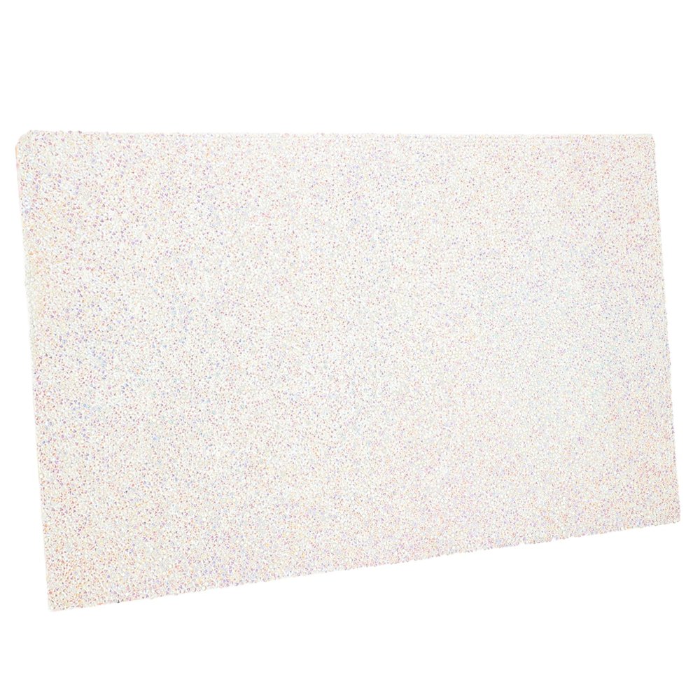Rhinestone Nail Art Table Mat for Manicure, White Resin Desk Cover