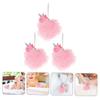 Baluue 3Pcs Cartoon Bath Mesh Shower Balls Portable Exfoliating Loofah for Gentle Skin Cleansing and Rich Quick Dry Pink Unicorn Design for Bathing view 3