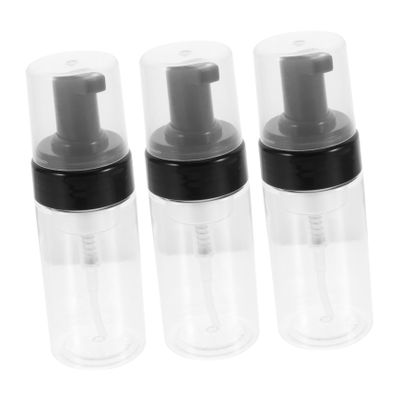 Healvian 3pcs Transparent Pump Dispenser Bottles for Travel Facial Shampoo Conditioner Storage Pet Refillable Containers for Toiletries and Cosmetics