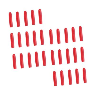 Anneome 100Pcs Silicone Eyelash Tweezers Sleeve Non Slip Protective Covers Red Lightweight for Stainless Steel Grafting Tools