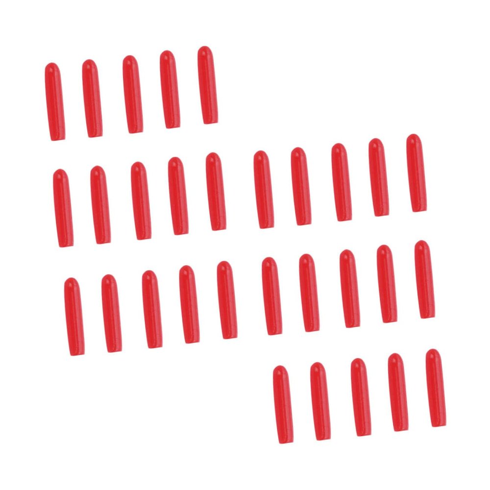 Anneome 100Pcs Silicone Eyelash Tweezers Sleeve Non Slip Protective Covers Red Lightweight for Stainless Steel Grafting Tools